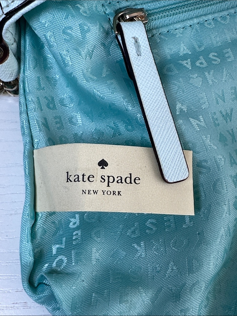kate spade pale blue Saffiano Leather Chain Strap & Crossbody - Picture 10 of 12